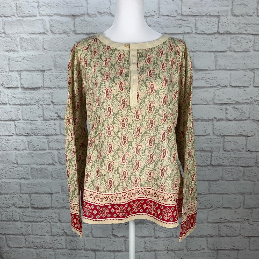 Tommy Hilfiger Paisley Peasant Blouse